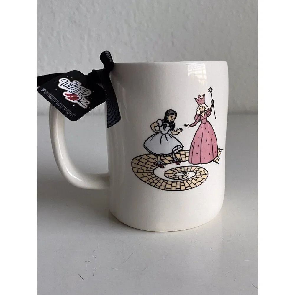 Rae Dunn Wizard of Oz Follow‎ The Yellow Brick Road Dorothy Double Sided Mug NEW